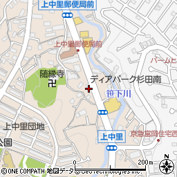 神奈川県横浜市磯子区上中里町775周辺の地図