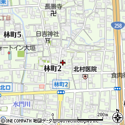 大垣林町郵便局周辺の地図