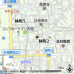 岐阜県大垣市林町4丁目34周辺の地図