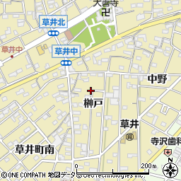 愛知県江南市草井町榊戸周辺の地図