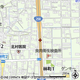 国道２５８号線周辺の地図