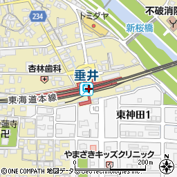 垂井駅周辺の地図