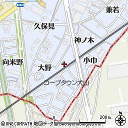 愛知県犬山市上野神ノ木139周辺の地図