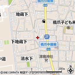 愛知県犬山市橋爪下地蔵下38周辺の地図