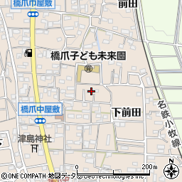 愛知県犬山市橋爪周辺の地図