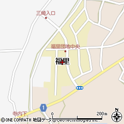 鳥取県南部町（西伯郡）福里周辺の地図