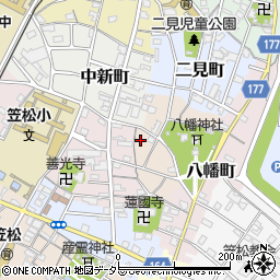岐阜県笠松町（羽島郡）宮川町周辺の地図