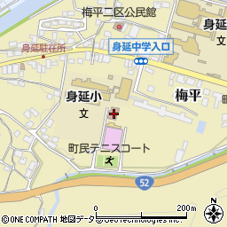 身延町役場　身延地区公民館身延分館周辺の地図