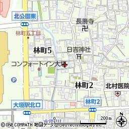 岐阜県大垣市林町4丁目26周辺の地図