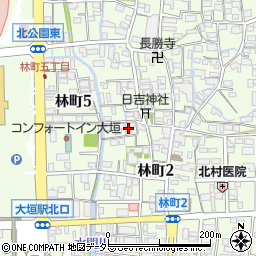 岐阜県大垣市林町4丁目24周辺の地図