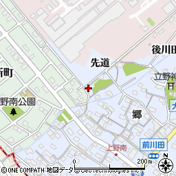 愛知県犬山市上野長畑周辺の地図