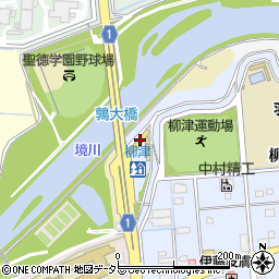 柳津周辺の地図