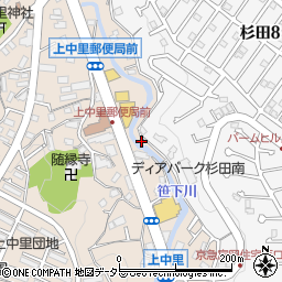 神奈川県横浜市磯子区上中里町718周辺の地図