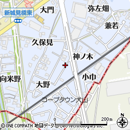 愛知県犬山市上野午ノ背周辺の地図