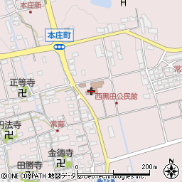 西黒田まちづくりセンター周辺の地図