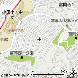 富岡西ふれあいの辻公園周辺の地図