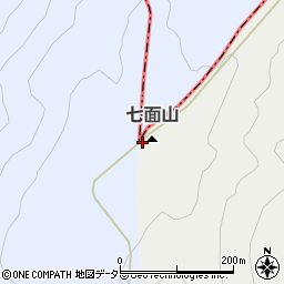 七面山周辺の地図