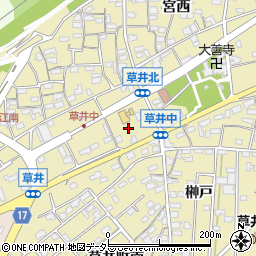 愛知県江南市草井町周辺の地図