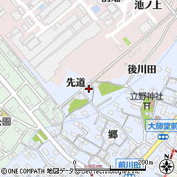 愛知県犬山市上野先道周辺の地図