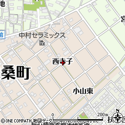 愛知県丹羽郡扶桑町南山名西寺子周辺の地図