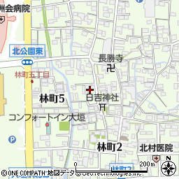 岐阜県大垣市林町4丁目12周辺の地図