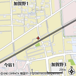 岐阜県大垣市加賀野周辺の地図