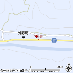 兵庫県養父市外野383周辺の地図