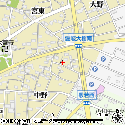 愛知県江南市草井町中野61周辺の地図