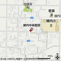 横内中央医院周辺の地図