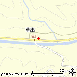 兵庫県養父市草出470周辺の地図