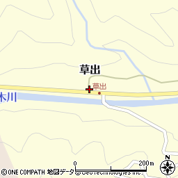 兵庫県養父市草出474周辺の地図