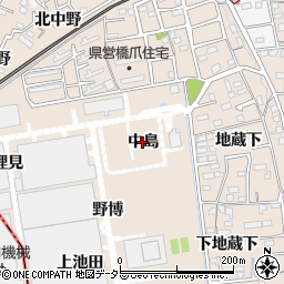 愛知県犬山市橋爪（中島）周辺の地図