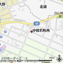愛知県江南市中般若町西周辺の地図