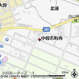 愛知県江南市中般若町（西）周辺の地図