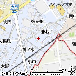 愛知県犬山市上野（兼若）周辺の地図