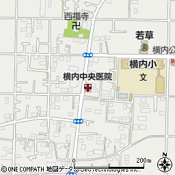 敬生会横内中央医院周辺の地図