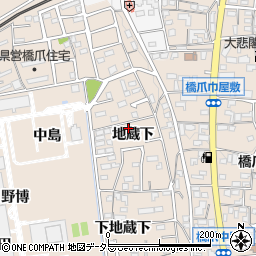 愛知県犬山市橋爪地蔵下周辺の地図
