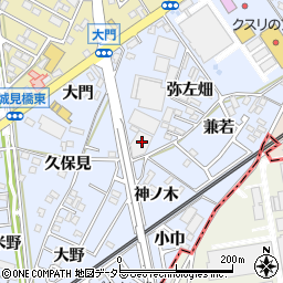 愛知県犬山市上野弥左畑334周辺の地図