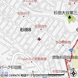 クレール杉田台周辺の地図