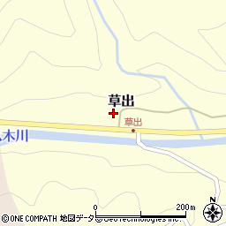 兵庫県養父市草出458周辺の地図