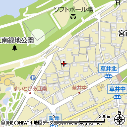 愛知県江南市草井町西57周辺の地図