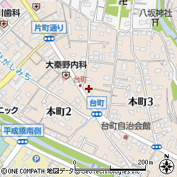 神奈川県秦野市本町周辺の地図