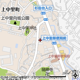 神奈川県横浜市磯子区上中里町1002周辺の地図
