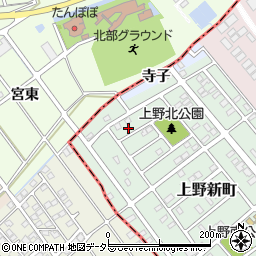 愛知県犬山市上野新町129周辺の地図