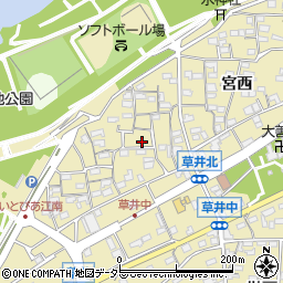 愛知県江南市草井町中57周辺の地図