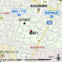 神奈川県秦野市曲松1丁目8周辺の地図