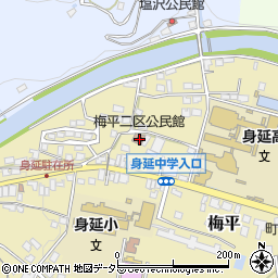梅平二区公民館周辺の地図