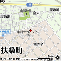 愛知県扶桑町（丹羽郡）南山名（別レ塚）周辺の地図
