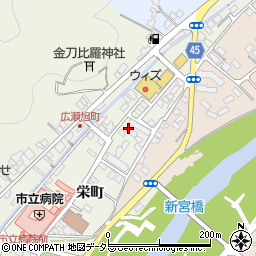 島根県安来市広瀬町広瀬栄町周辺の地図