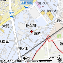 愛知県犬山市上野弥左畑377周辺の地図